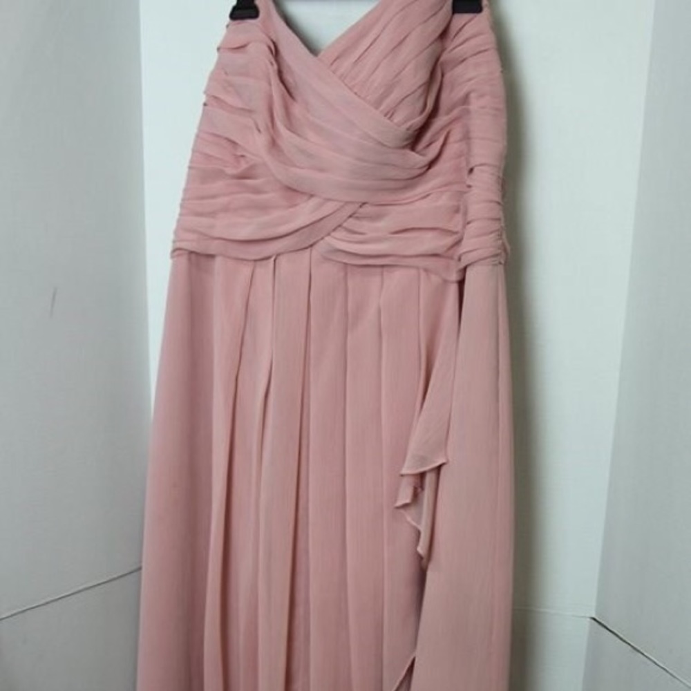 David’s Bridal Strapless Pink Dress $159